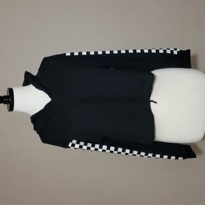 Checkered Crop Top Hoodie Size Small